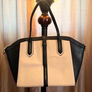 J. Crew Elegant Black and Cream Tote
